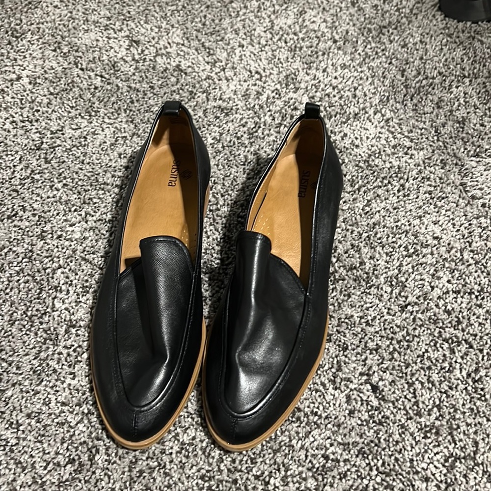 Brand new black work loafers flats